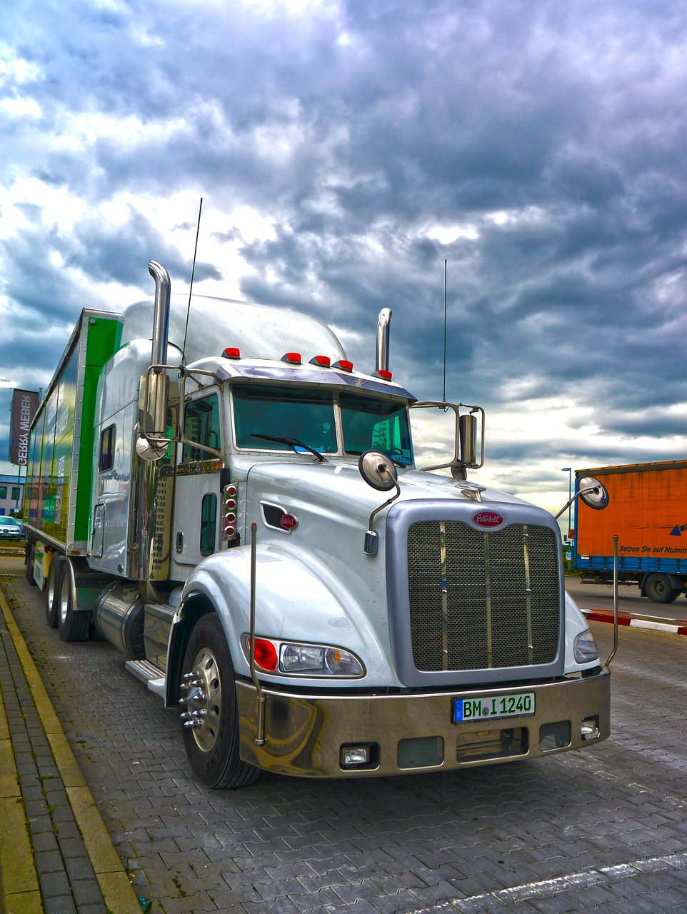 truck, hdr, logistics